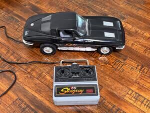1986 New Bright Black Chevrolet Chevy 427 Corvette Stingray RC Toy Model Car